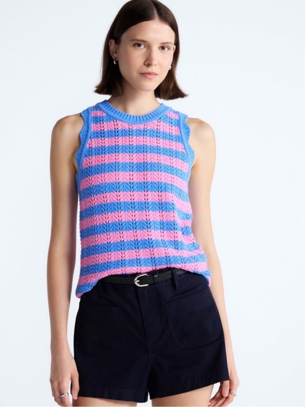 Free Assembly| Striped  Racer Sweater Top
